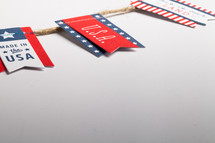 Made in the USA, July fourth banner