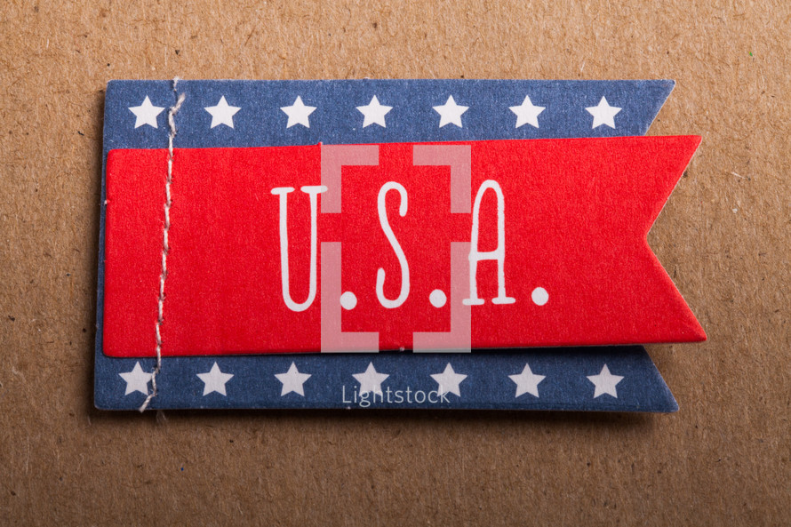 USA felt badge ribbon