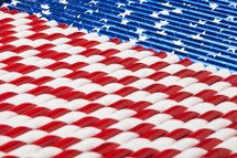 American flag patriotic straws 