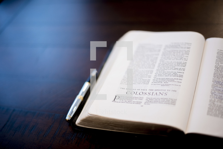 Bible opened to Colossians 