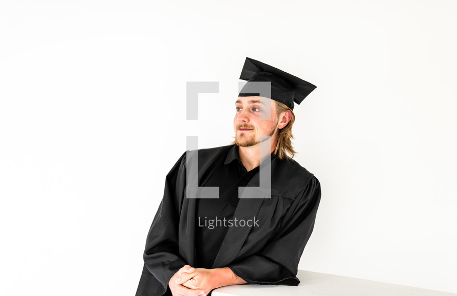 male graduate portrait 