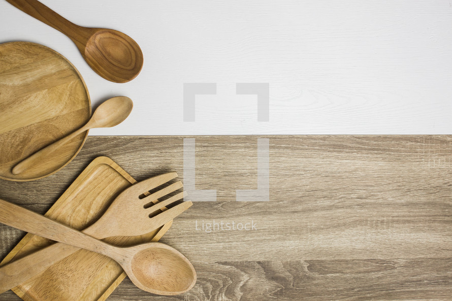 wooden spoons and cutting boards 