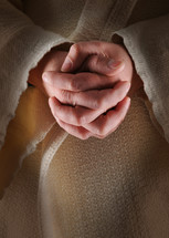praying hands of Jesus 