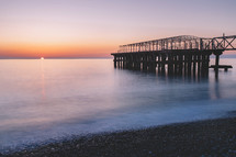 Pier at the sunset