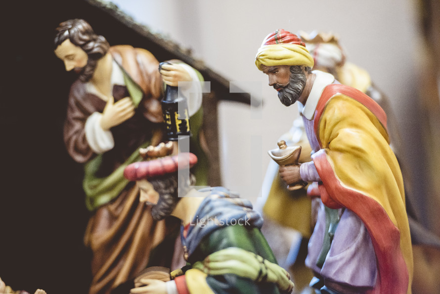 Wisemen in the nativity scene 