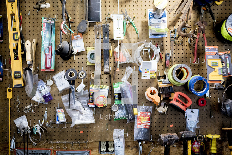 tools in a workshop 