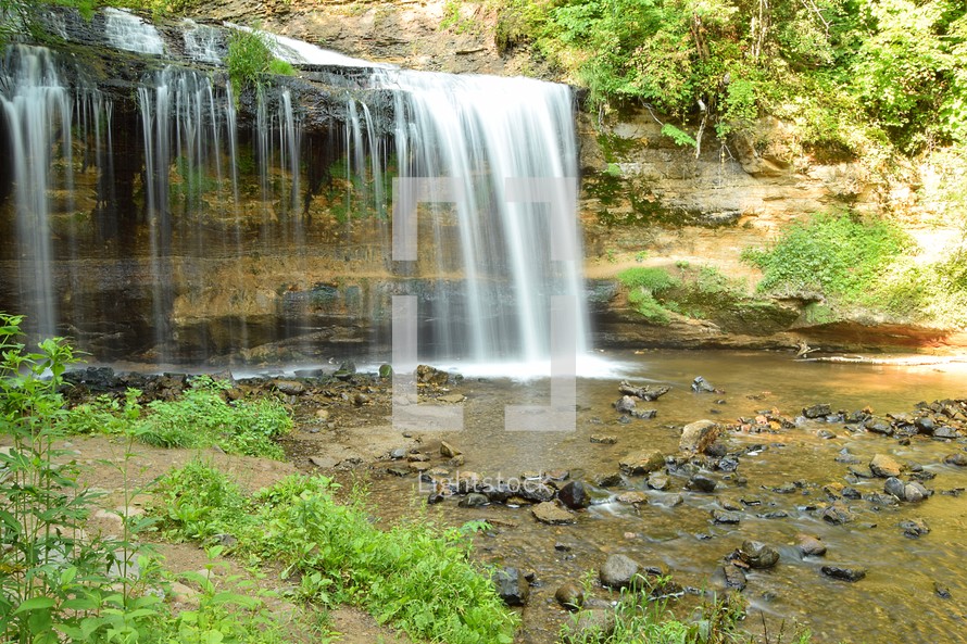 Long exposure photograph of a waterfall. (Cascade Falls in Osceola, WI)