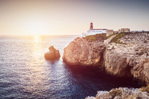 Lighthouse in Cabo de San Vicente Algarve, Portugal