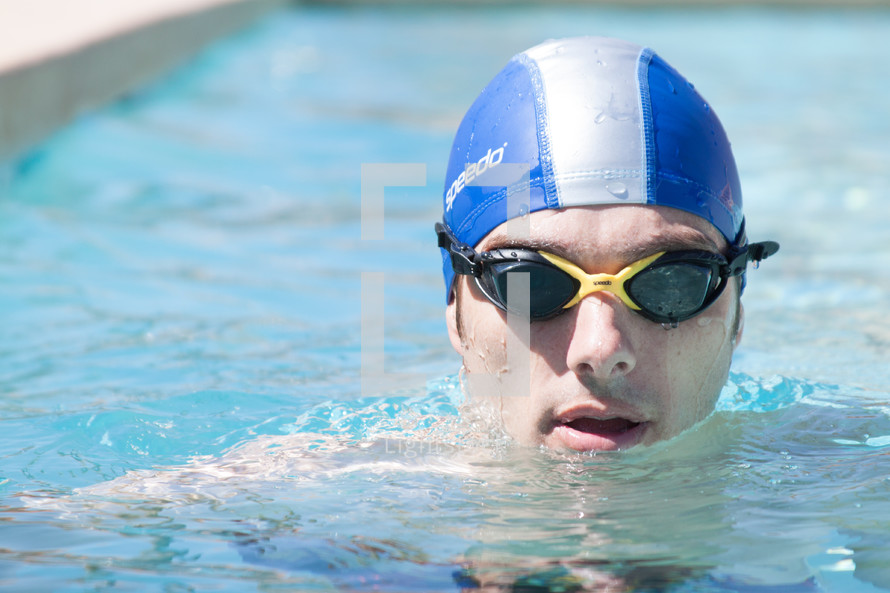 swimmer in a pool 