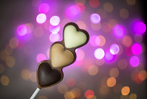 Valentine's Day chocolates and ball bokeh