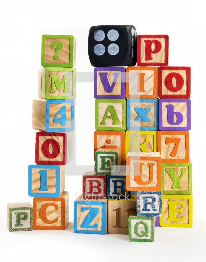 wooden blocks with the alphabet 