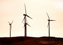 wind turbine silhouettes 