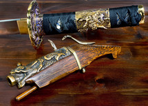 vintage sword and gun