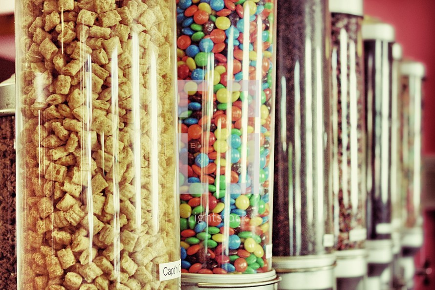 jars of candy and yummies 