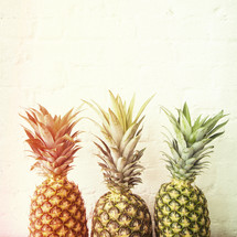 three pineapples in a row 