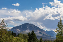 mountain peak in summer 