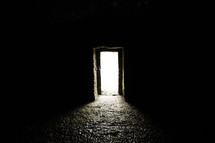 light though a doorway 