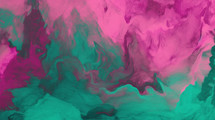 Flowing magenta and mint green abstract background. 