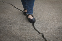 walking on a crack 