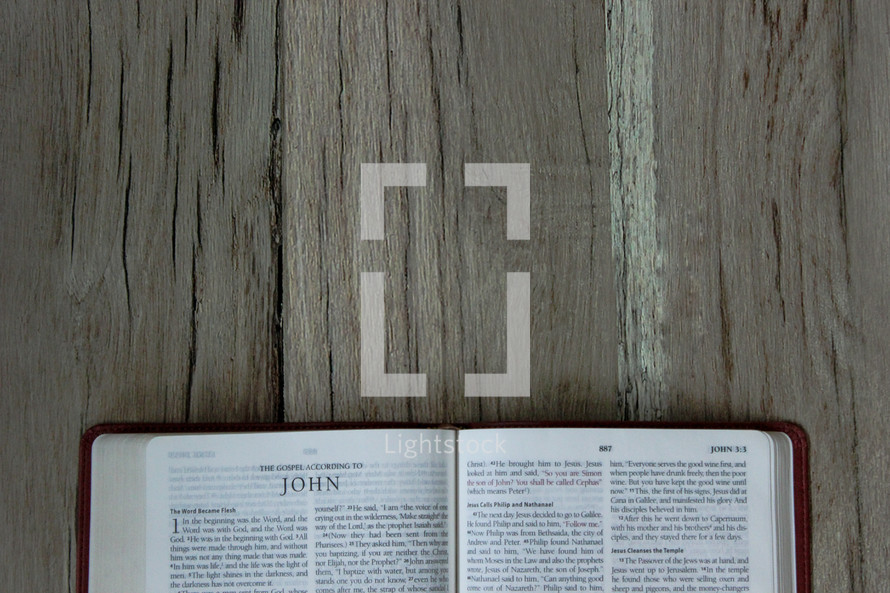 A Bible opened to John 