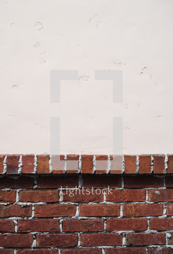 brick wall and white copy space 
