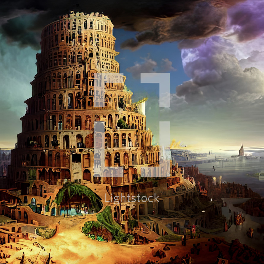Illustration of the Tower of Babel