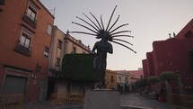 El Danzante Conchero Chichimeca Traditional Dancer Statue Queretaro, Mexico