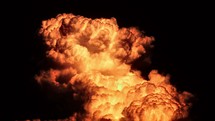 Dramatic orange cloud explosion