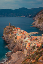 Cinque Terre -- a rugged portion of coast on the Italian Riveria in the Liguria region of Italy.