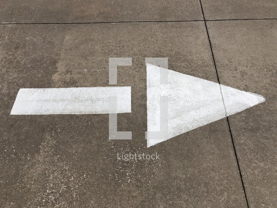 arrow on pavement
