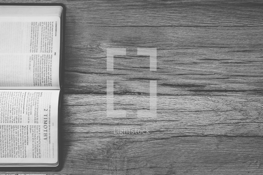 Sideways Bible opened to 2 Timothy 