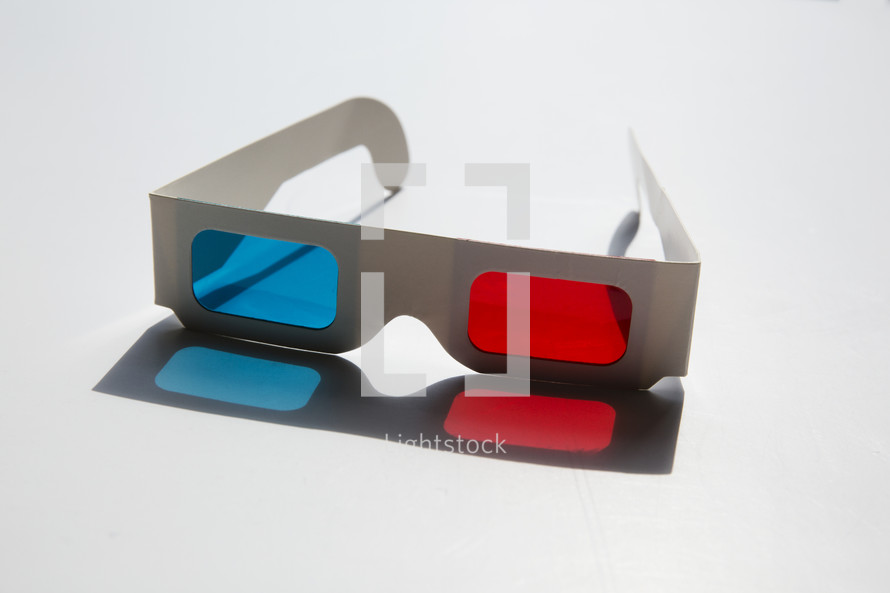 3D glasses isolated on white.