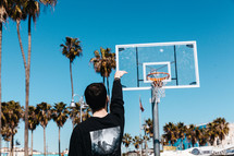 a man playing basketball 