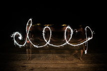 swirls with sparklers 