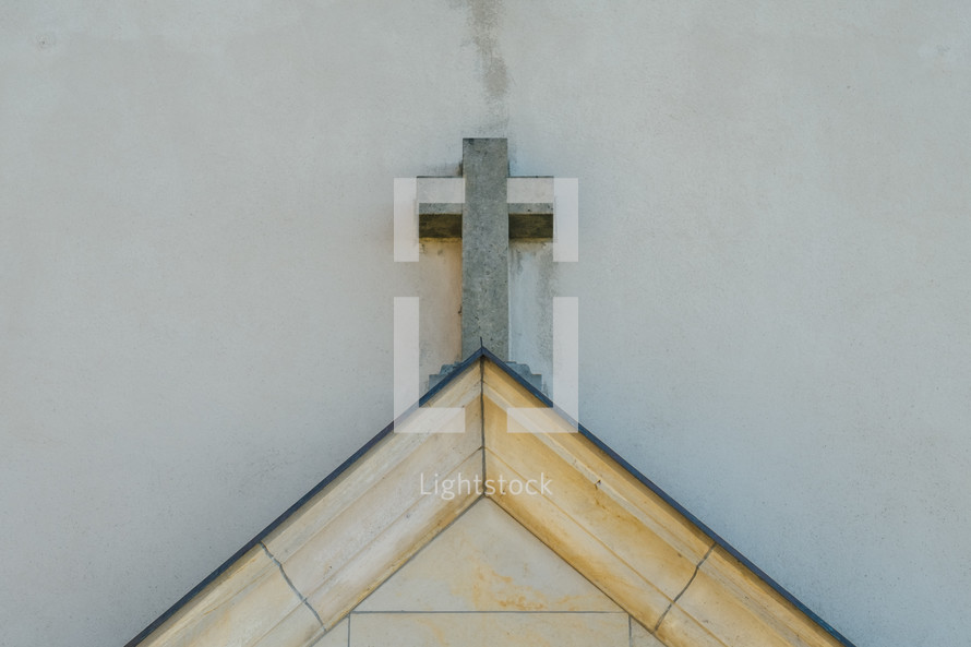 Cross on top of door