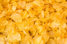 Delicious freshly cooked chips to use as background or texture