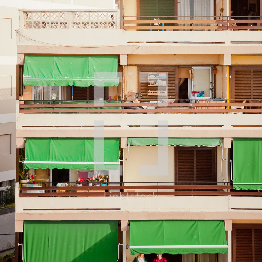 balconies in Tenerife, Spain