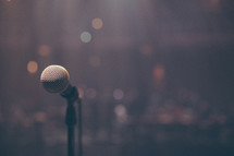 a microphone on stage 