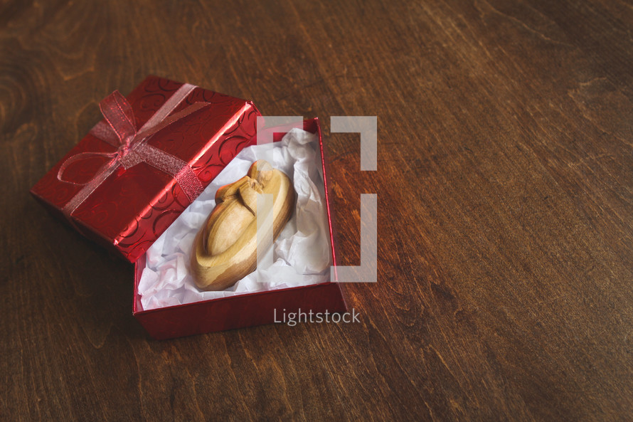 baby jesus figurine in a gift box 