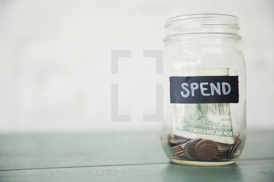 Spend money jar 