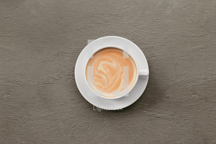coffee cup on a grey background 