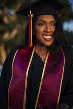 female African American graduate 