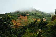 terraced land on hills in Hetauda 