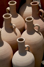 Clay pots.