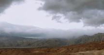 Storm clouds moving over the Anza-Borrego desert