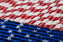 patriotic American flag pattern straws 