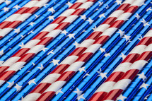 patriotic American flag straws