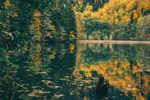 Autumn reflections and colors in the lake
