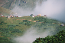 Foggy mountain village