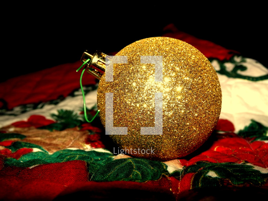 gold Christmas ornament 